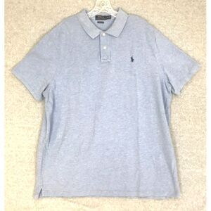 Polo Ralph Lauren Polo Shirt Mens‎ 2XL Classic Fit Blue Golf Cotton Short Sleeve